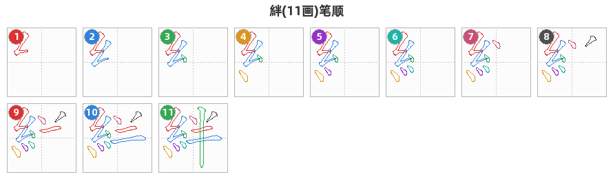 絆笔顺分解图