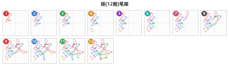 絡笔顺分解图
