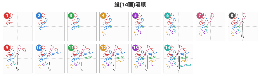 維笔顺分解图