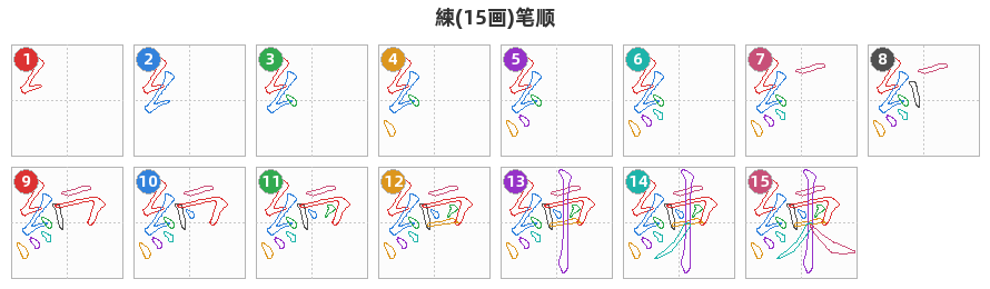 練笔顺分解图
