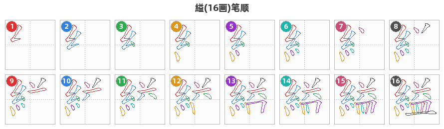 縊笔顺分解图