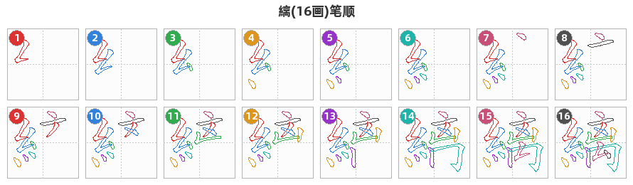 縭笔顺分解图