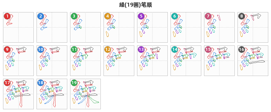 繰笔顺分解图