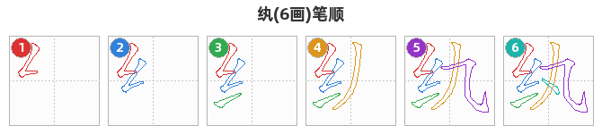 纨笔顺分解图