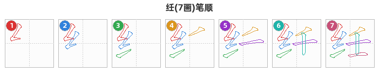 纴笔顺分解图