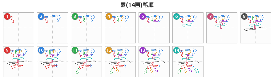 罴笔顺分解图