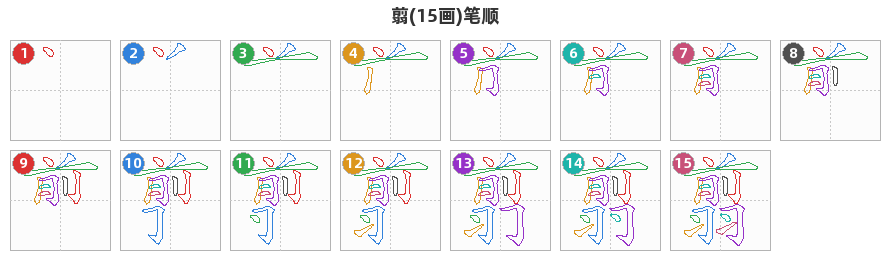 翦笔顺分解图