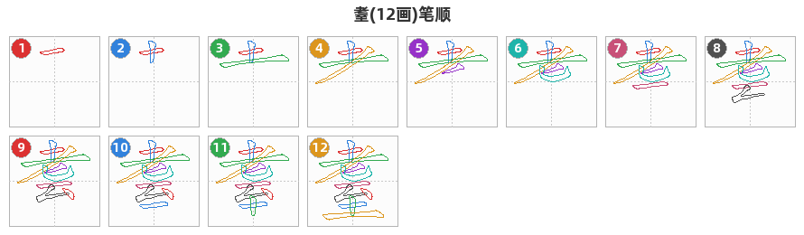 耋笔顺分解图