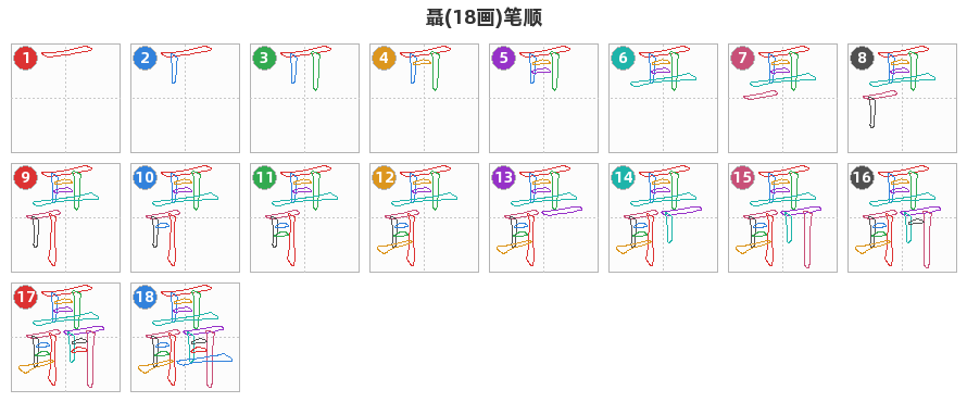 聶笔顺分解图
