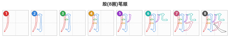 股笔顺分解图