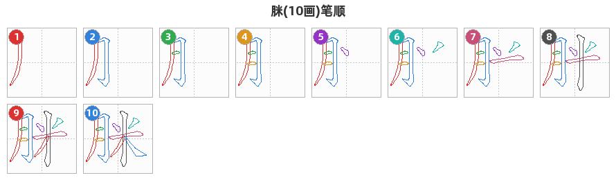 脒笔顺分解图