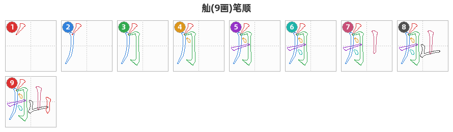 舢笔顺分解图