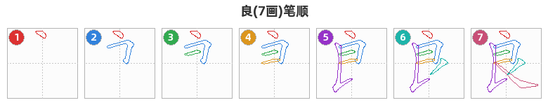 良笔顺分解图