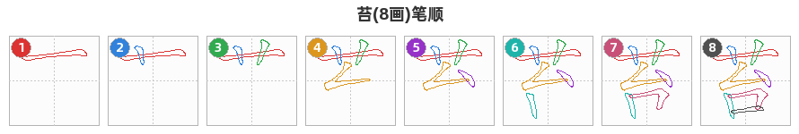 苔笔顺分解图