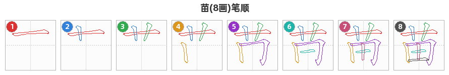 苗笔顺分解图