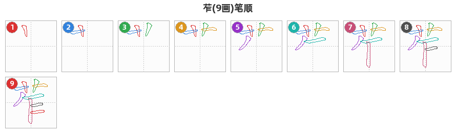 苲笔顺分解图