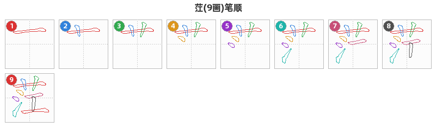 茳笔顺分解图