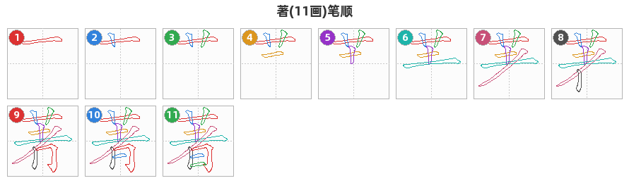 著笔顺分解图