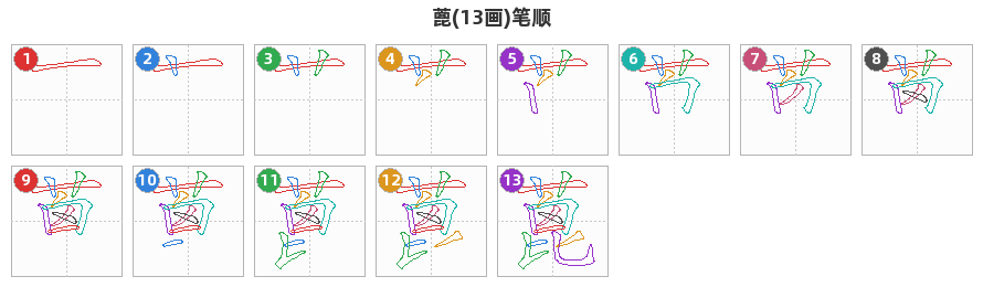 蓖笔顺分解图