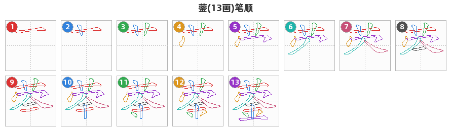 蓥笔顺分解图