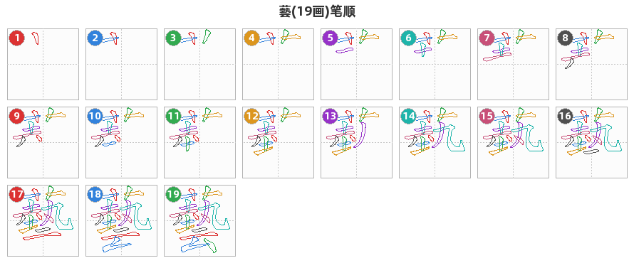 藝笔顺分解图