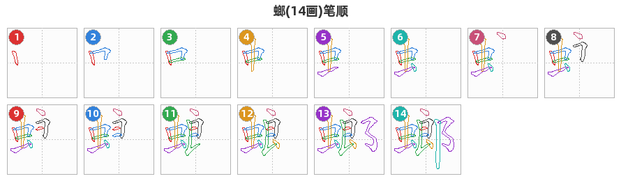 螂笔顺分解图