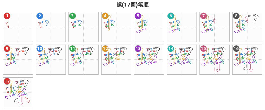 螺笔顺分解图