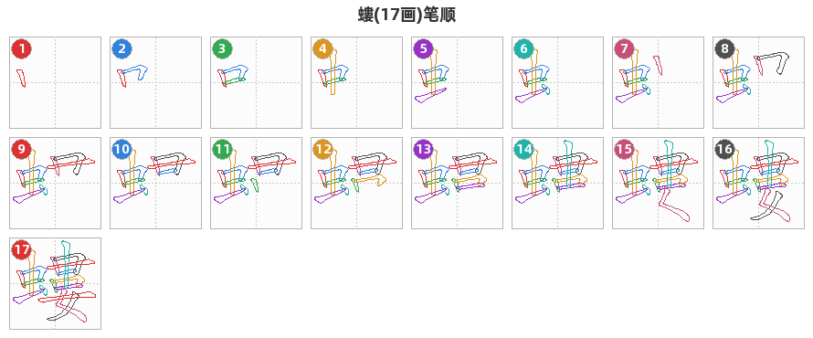 螻笔顺分解图