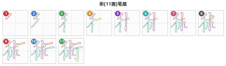 術笔顺分解图