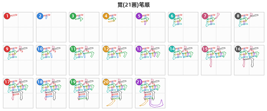 覽笔顺分解图
