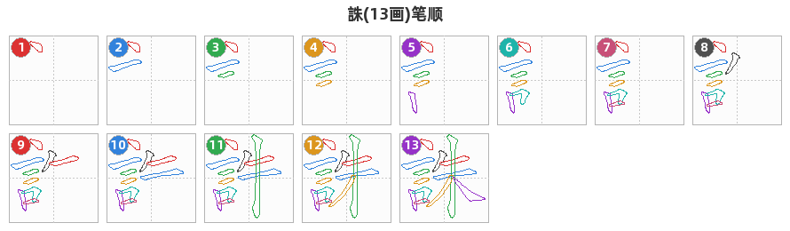 誅笔顺分解图