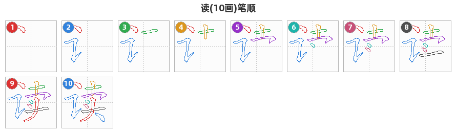 读笔顺分解图