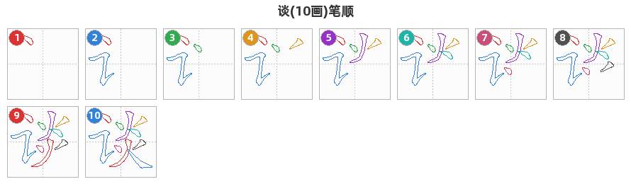 谈笔顺分解图