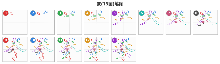 豢笔顺分解图