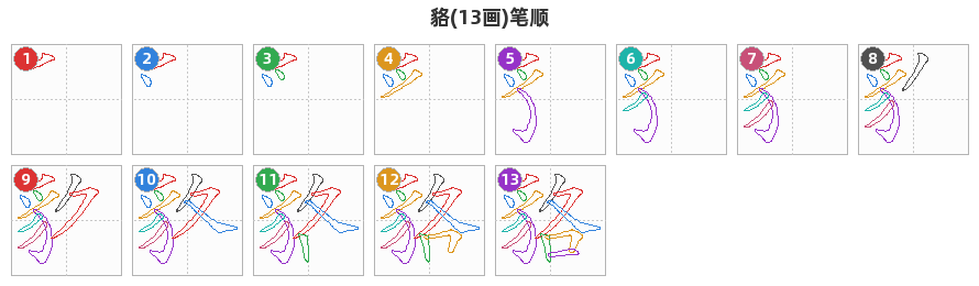 貉笔顺分解图