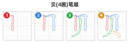 贝笔顺分解图