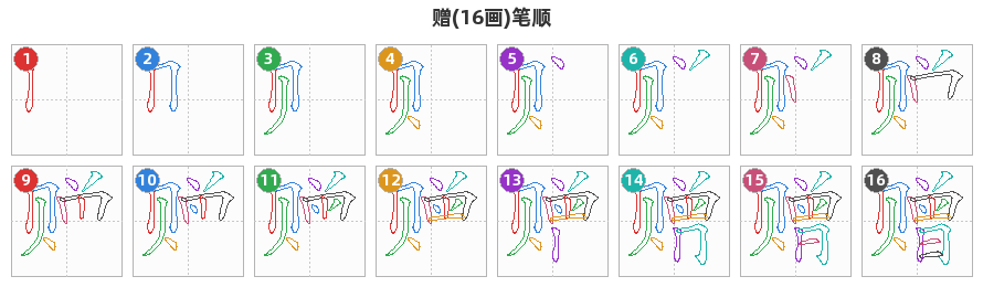 赠笔顺分解图