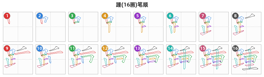 踵笔顺分解图