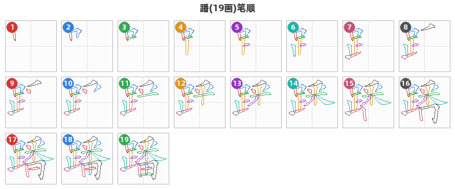 蹯笔顺分解图