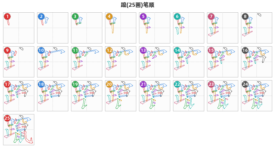 躥笔顺分解图
