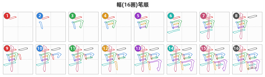 輻笔顺分解图