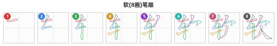 软笔顺分解图