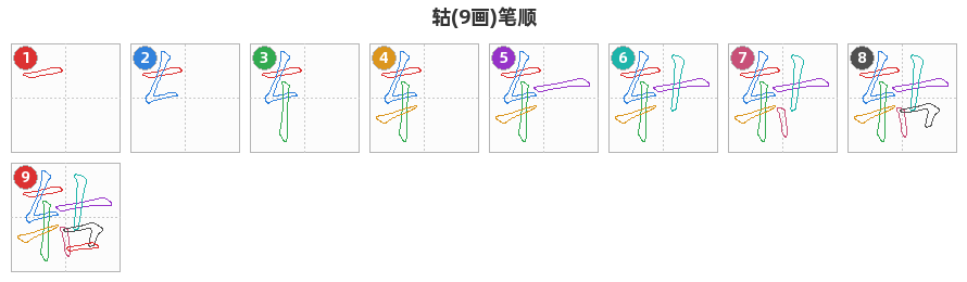 轱笔顺分解图