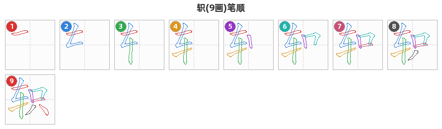 轵笔顺分解图