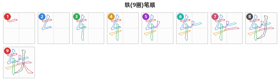 轶笔顺分解图