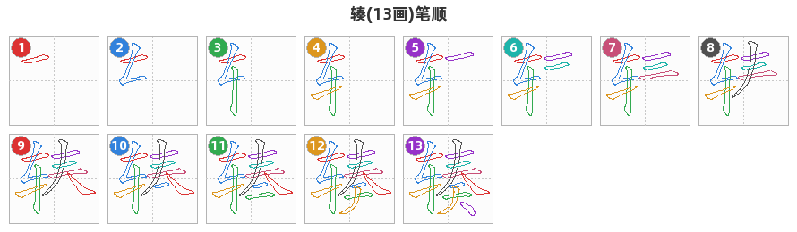 辏笔顺分解图