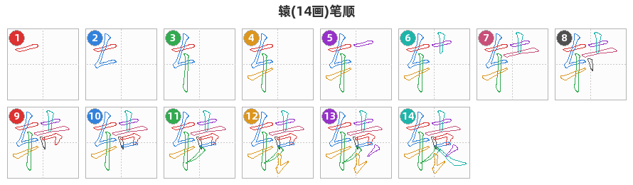 辕笔顺分解图