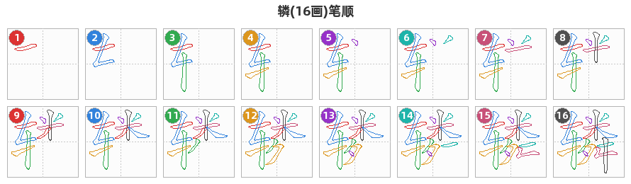 辚笔顺分解图