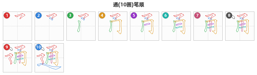 通笔顺分解图
