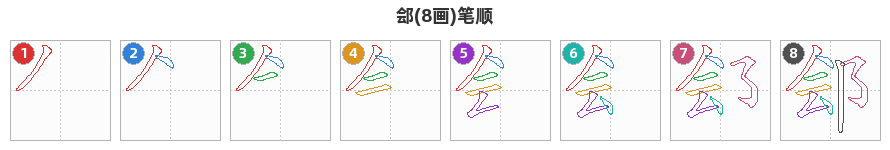 郐笔顺分解图